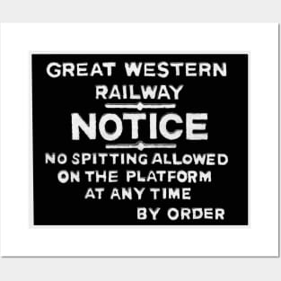 GWR No Spitting Sign Posters and Art